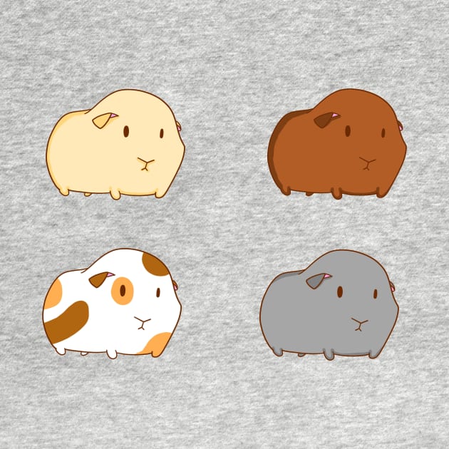 Set of 4 Guinea Pigs by aishiiart